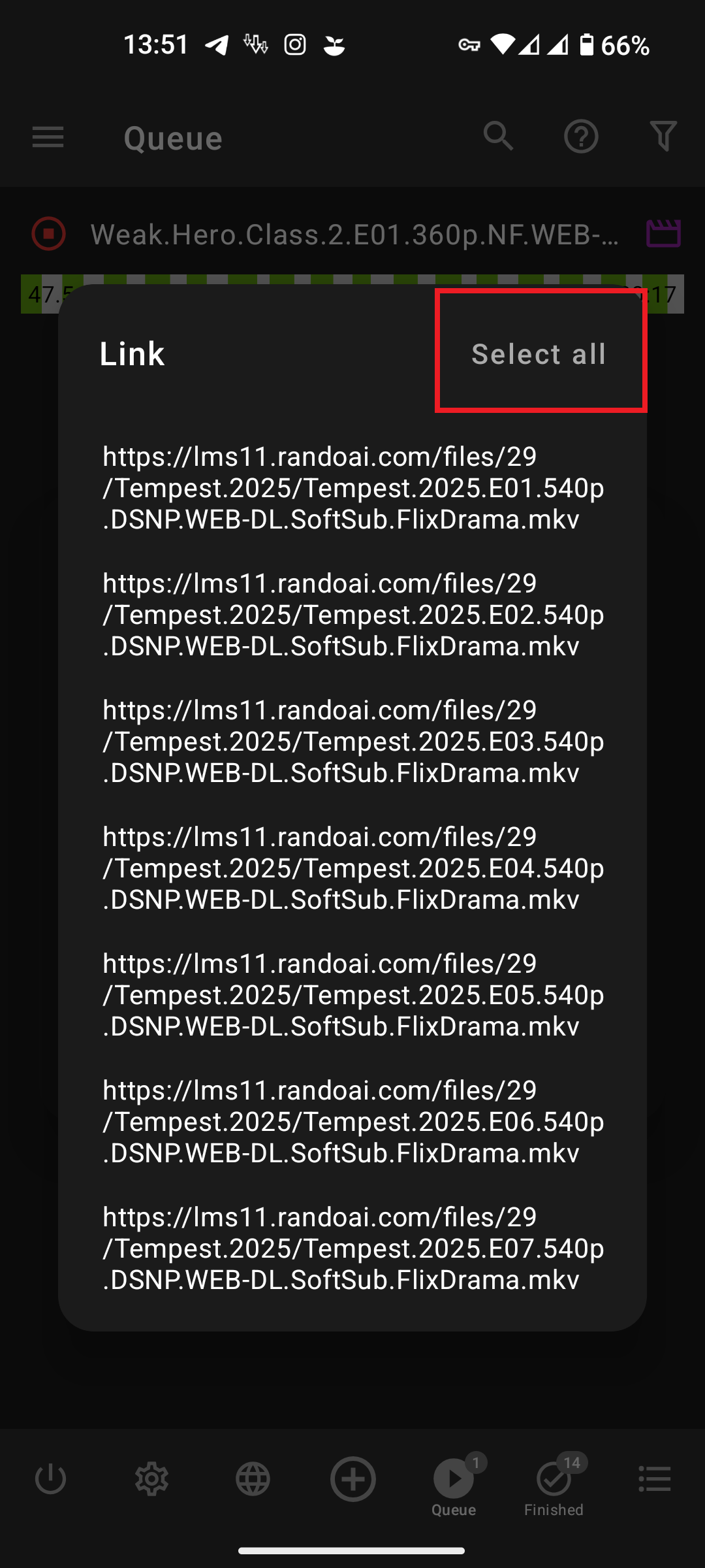 چسباندن لینکها در اندروید